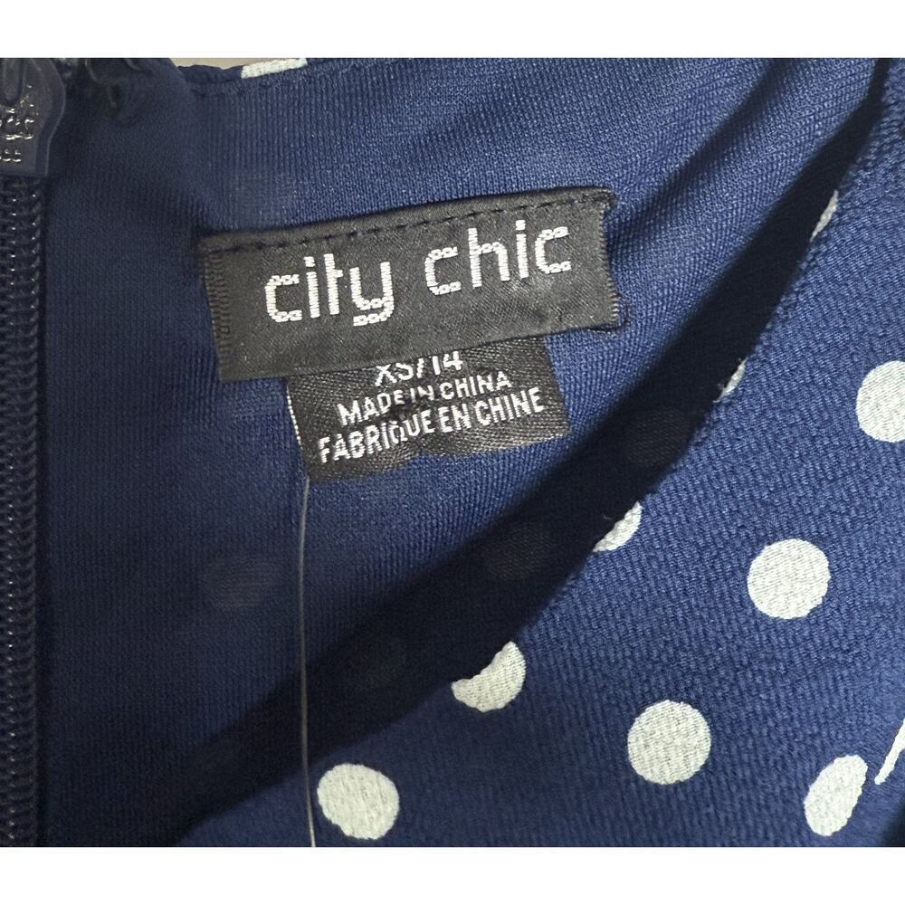 City Chic Navy Polka Dot Playsuit XS Love Spot Romper NWT - Picture 6 of 6
